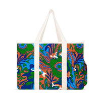 Trippy Fish Blue Beach Bag